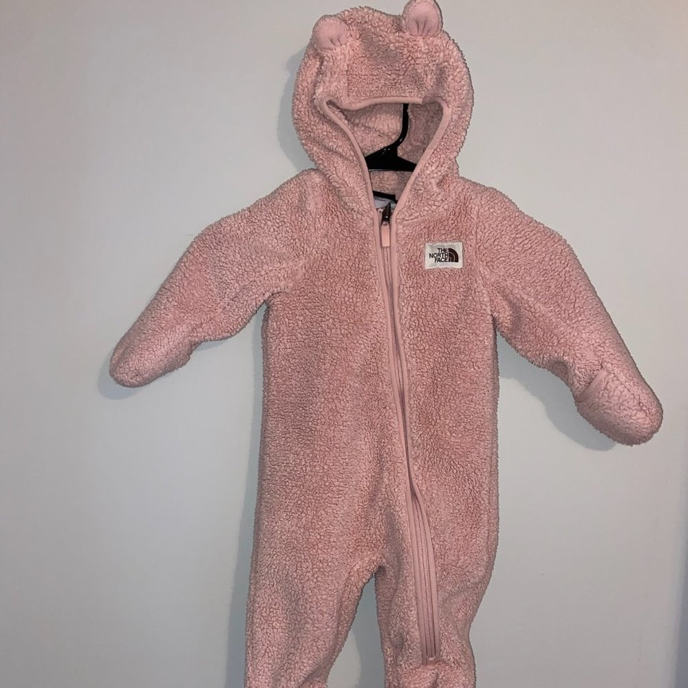 The North Face Blush Pink Baby Bear One-Piece Size 12-18m